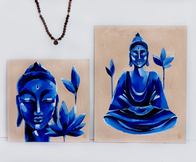 Buddha Painting Meditation Original Art Indian Artwork Spiritual Decor -  Shop ARTbyAnnaSt Posters - Pinkoi