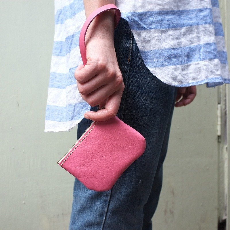 The amount of money - Coin Purses - Genuine Leather Pink