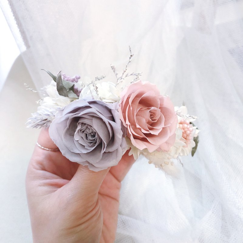 不滅の手首の花花嫁介添人の手首の花|ドライフラワー/花嫁の手首の花/結婚式 - ドライフラワー・ブーケ - 寄せ植え・花 ピンク