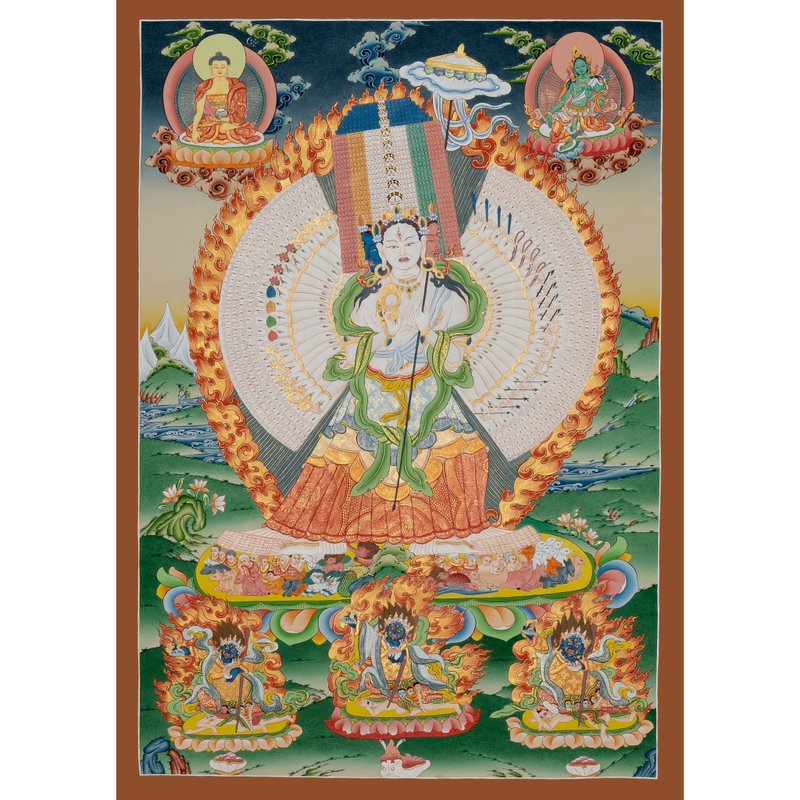 Dukar Thangka: Sacred Art of Protection and Harmony - Wall Décor - Other Materials Multicolor