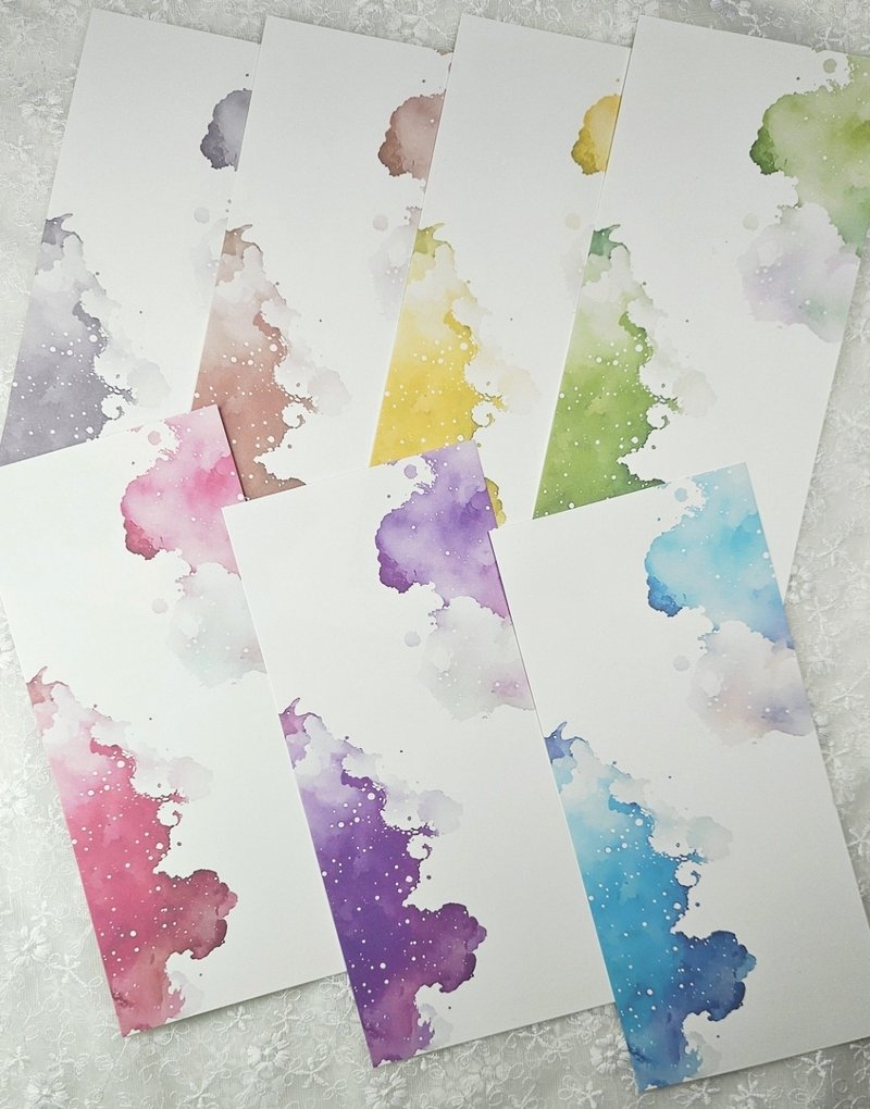 Ink Flow Mist Collage Background Paper - 便條紙/便利貼 - 紙 多色