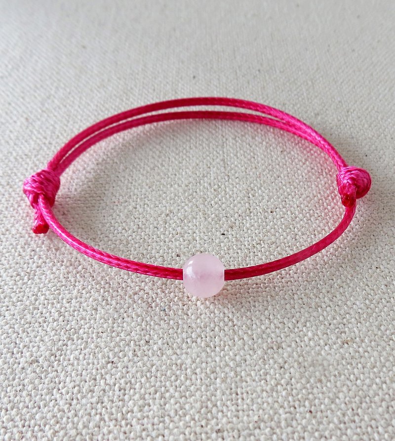 Fashion 【】 Lucky crystal rock crystal wax bracelet ~ ~ 2 ~ romance, good popularity - Bracelets - Gemstone Pink