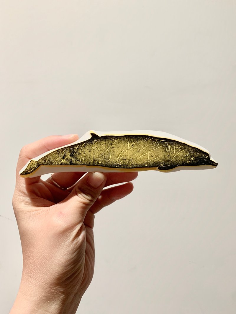 鯨豚印章 阿氏貝喙鯨 - 印章/印台 - 橡膠 灰色