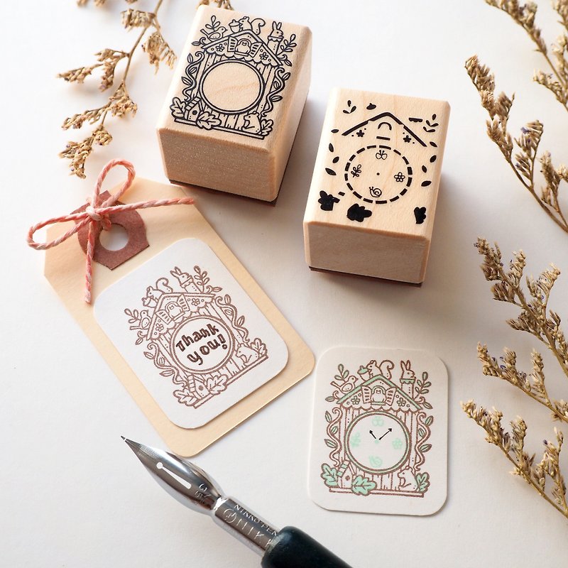 Cuckoo Clock Stamp Set - Stamps & Stamp Pads - Rubber 