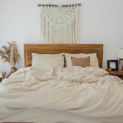 True Things Beige linen duvet cover / Softened linen / Comforter cover / Quilt cover