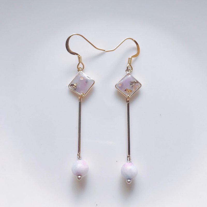 Noble Miss Dangle Earrings - Earrings & Clip-ons - Other Metals Purple
