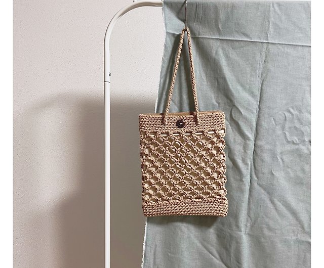 Portable small fishing net (light brown) - Shop as-craft Messenger Bags &  Sling Bags - Pinkoi