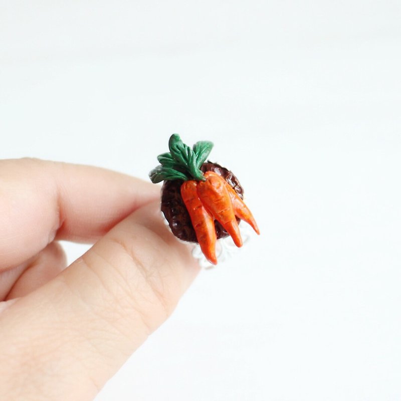 Carrot Ring I No. 86 Story ~ Simple life - แหวนทั่วไป - กระดาษ สีส้ม