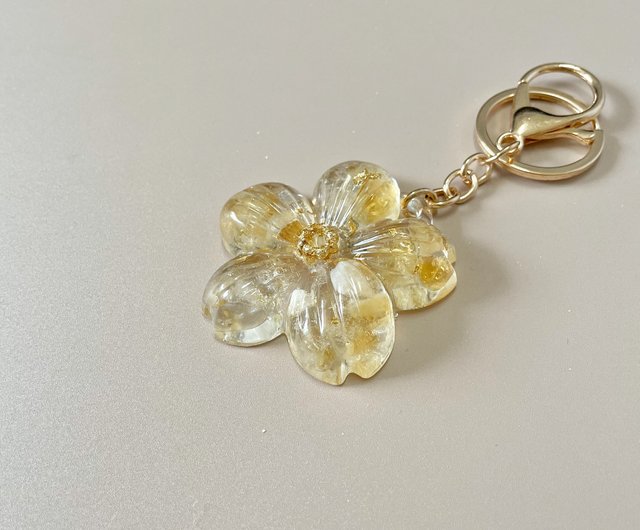Handmade]-Natural Energy Crystal/Sakura Keychain - Shop