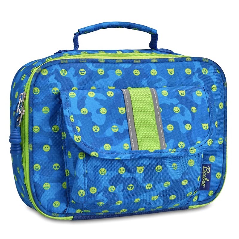 美國Bixbee Amazon限定版-表情符號朝氣藍保溫餐袋 - 手袋/手提袋 - 聚酯纖維 藍色