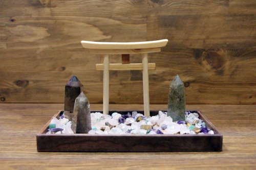 毛毛創森坊 原木鳥居神社收納盒 展示 裝飾 送禮