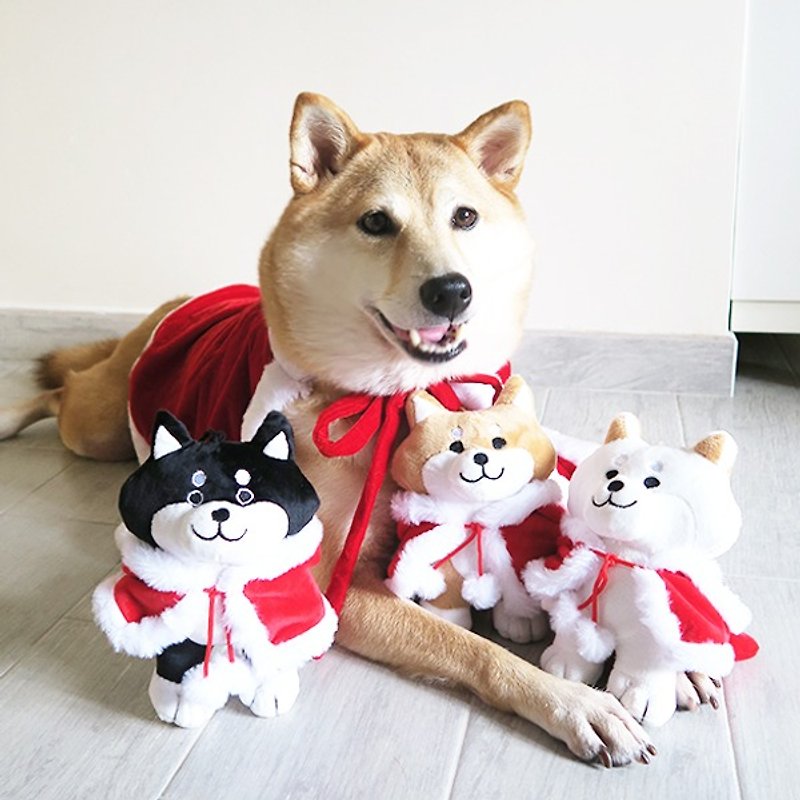 SHIBAINC 柴犬 聖誕 毛公仔 (17cm) - 玩偶/公仔 - 其他材質 紅色