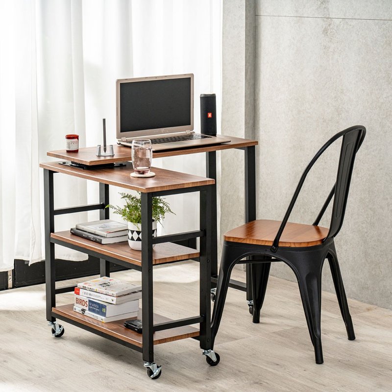 【Bayer Home Furnishing】Ironwood swivel table - Dining Tables & Desks - Other Metals 