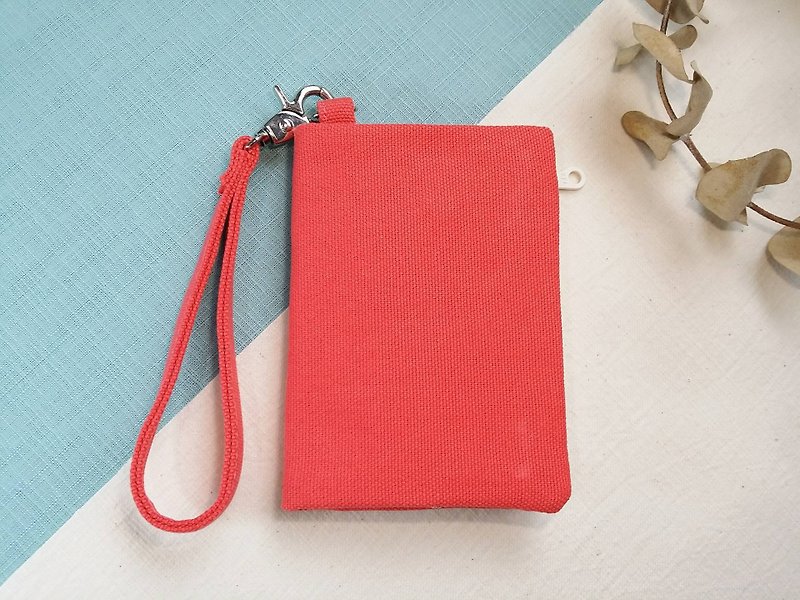 零錢包 鑰匙包 票夾 多功能隨身小包  禮物 - 零錢包/小錢包 - 棉．麻 紅色