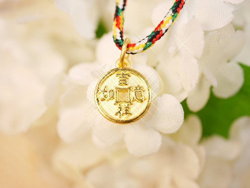 黃金墜子-吉祥如意福氣一生金飾-黃金9999 - 彌月禮盒 - 24k 金 金色