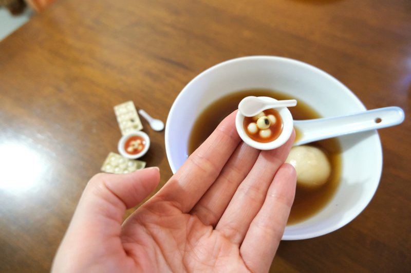 花生芝麻湯圓 大公雞碗 模型擺設 - 擺飾/家飾品 - 其他材質 多色