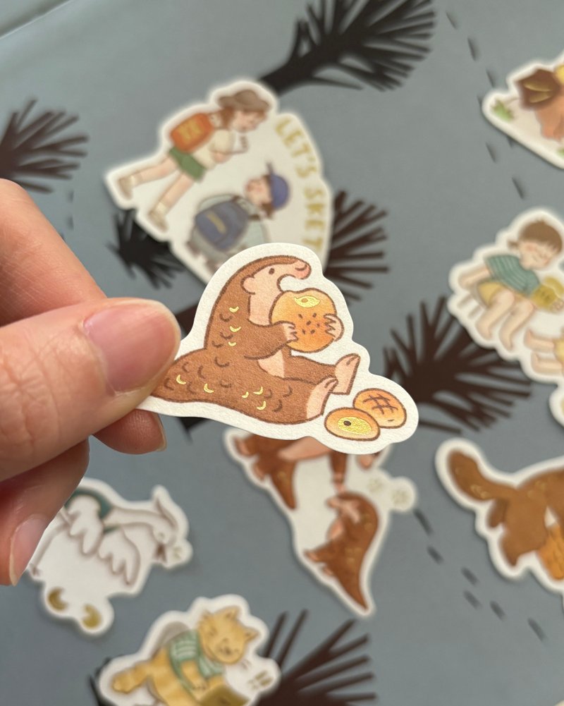 箔押し和紙ステッカー／全9種 - ステッカー・シール - 紙 