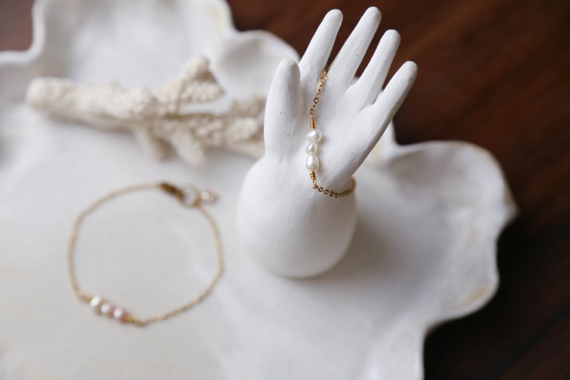 Fish bone White - Bracelet - Bracelets - Pearl White