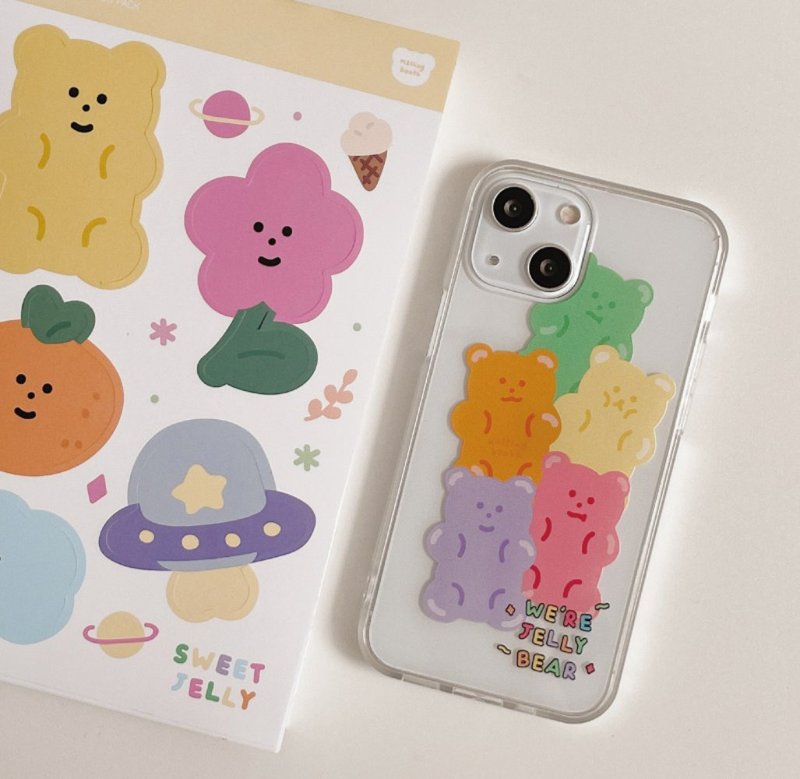 Jelly Bear gummy bear transparent phone case/ phone case/ shatterproof phone case - Phone Cases - Plastic Transparent