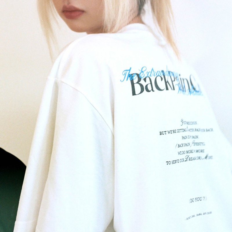 BackPainClub デザインのホワイトT シャツ - その他 - コットン・麻 ホワイト
