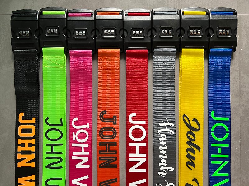 Personalised Luggage strap, Luggage Strap with 3 digit lock - Luggage & Luggage Covers - Nylon Multicolor