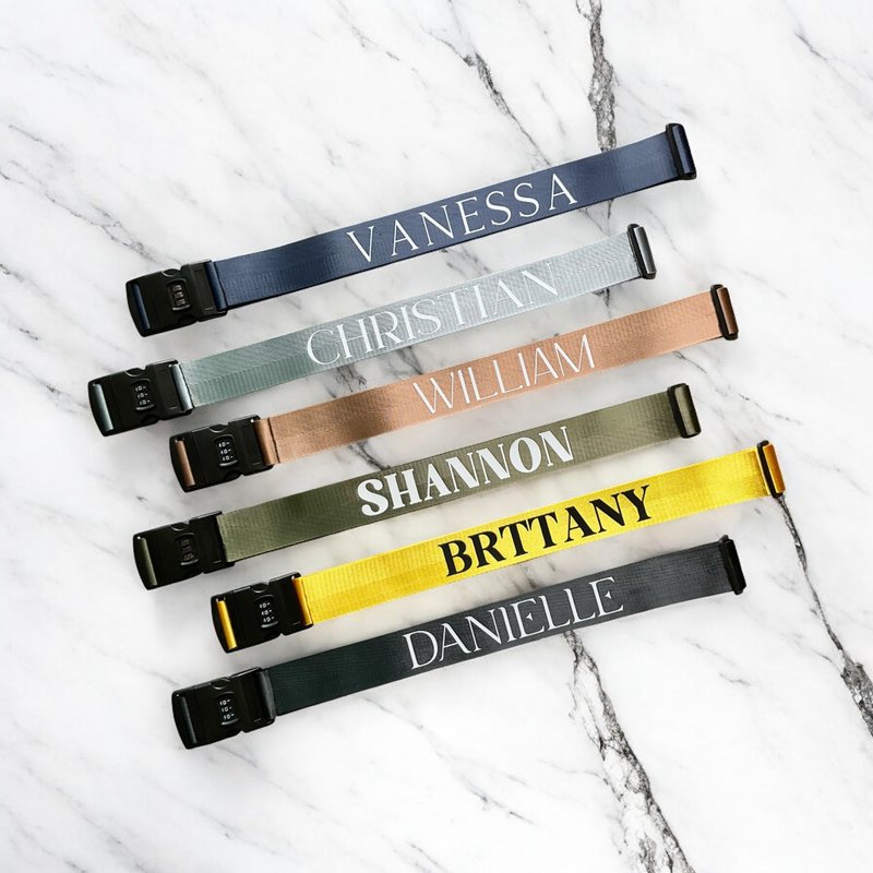 Personalised Luggage strap, Luggage Strap with 3 digit lock - 行李箱/旅行袋 - 尼龍 多色