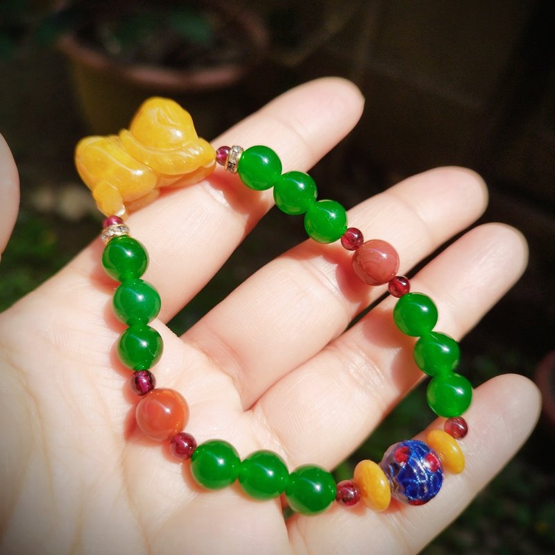 金銀財寶  Jinyin caibao 玉貴人黃玉東菱玉手串 - 手鍊/手環 - 寶石 