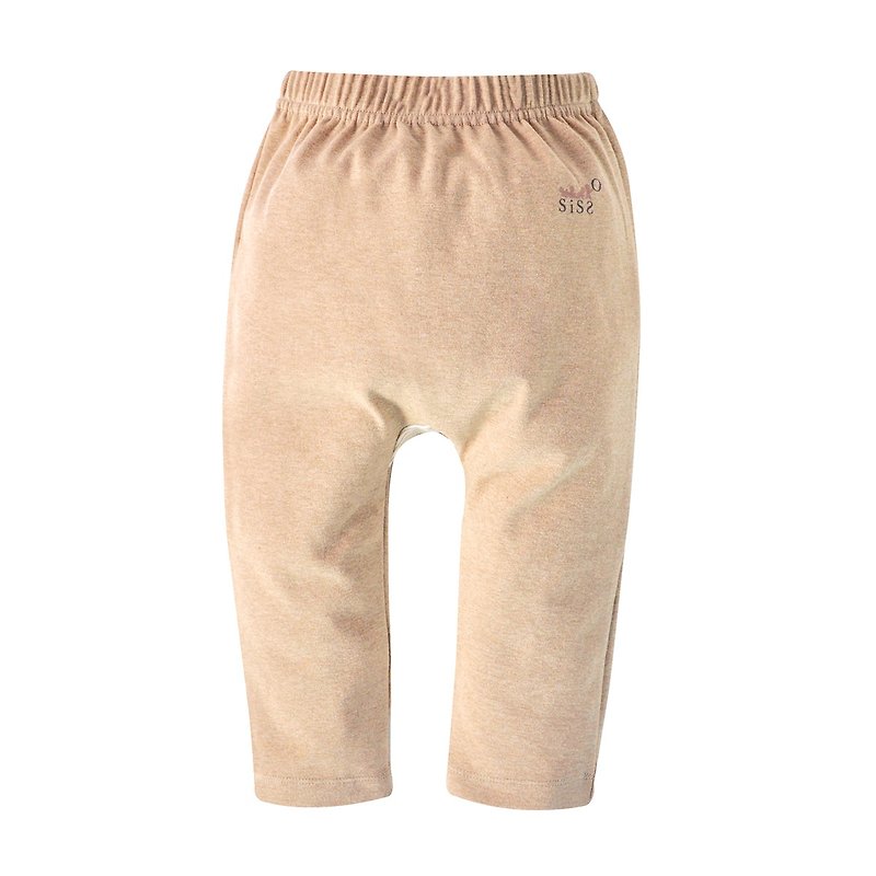 【SISSO Organic Cotton】Organic Cotton Baby Elastic Butt Pants (Coffee Color) S - กางเกง - ผ้าฝ้าย/ผ้าลินิน สีนำ้ตาล