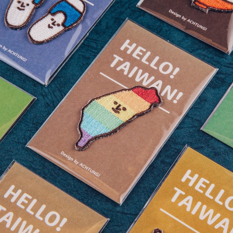 HELLO!TAIWAN! / 台灣 電繡燙貼 彩虹 觀光 紀念品 - 其他 - 繡線 多色