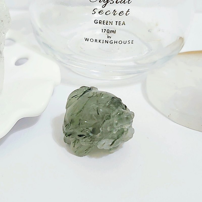 綠髮晶龍龜/助事業運/激發信念之水晶 - 擺飾/家飾品 - 水晶 綠色