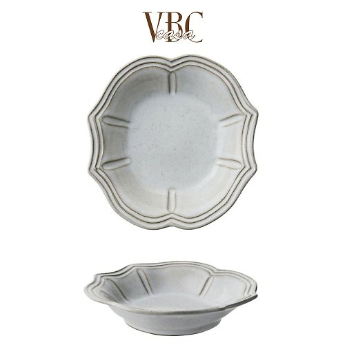 VBC Casa 義大利 VBC casa │ 巴洛克系列 24 cm 湯盤 / 米白色
