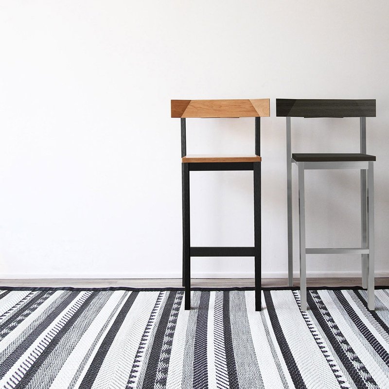 PDM | INARI woven floor mat (Totem Black) three sizes - พรมปูพื้น - วัสดุกันนำ้ สีดำ