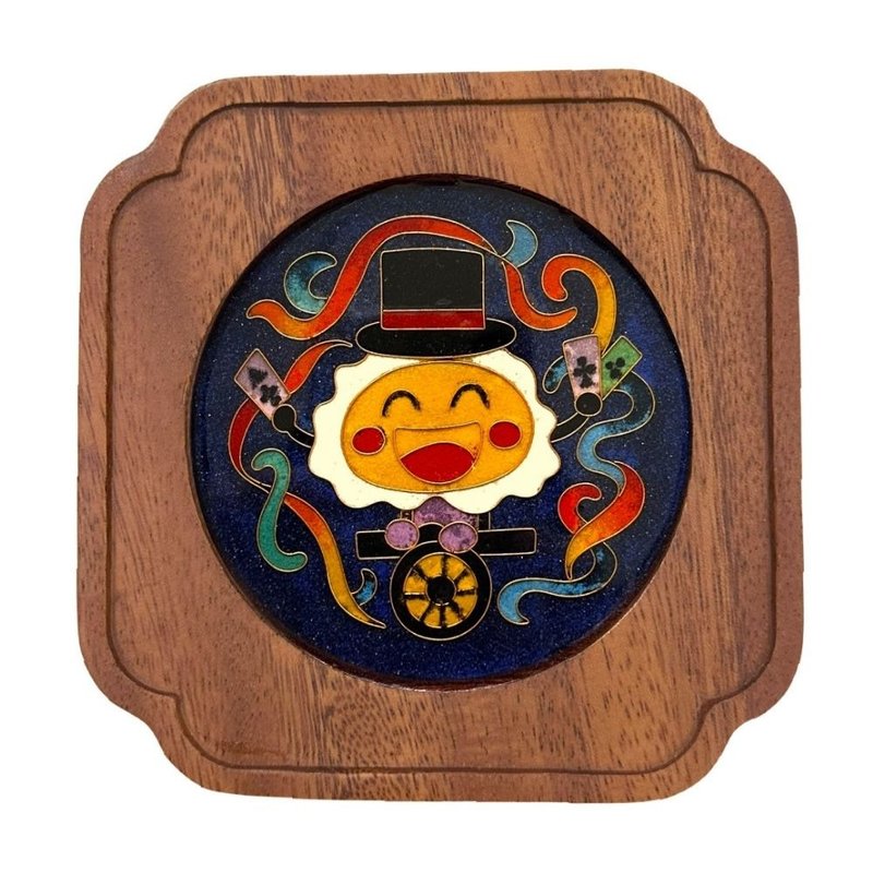 掐絲琺瑯小托盤-雞蛋魔術師 | 手工掐絲 琺瑯藝術 壺托杯墊禮物 - 擺飾/家飾品 - 木頭 