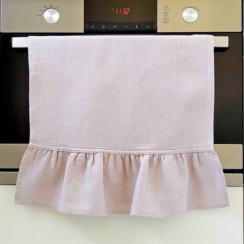 Dish towels for kitchen decorative beige, Zero waste kitchen towels, 環保禮品, 天然麻毛巾 - 毛巾/浴巾 - 亞麻 藍色