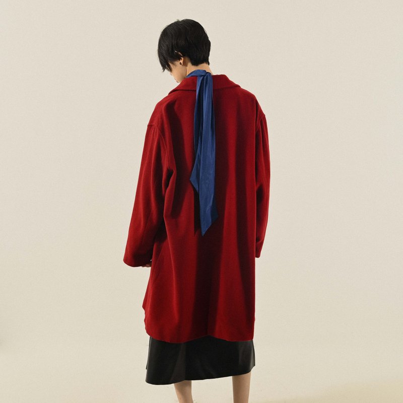 【NaSuBi Vintage】Paul Smith classic fit wool vintage coat - Women's Casual & Functional Jackets - Wool Red