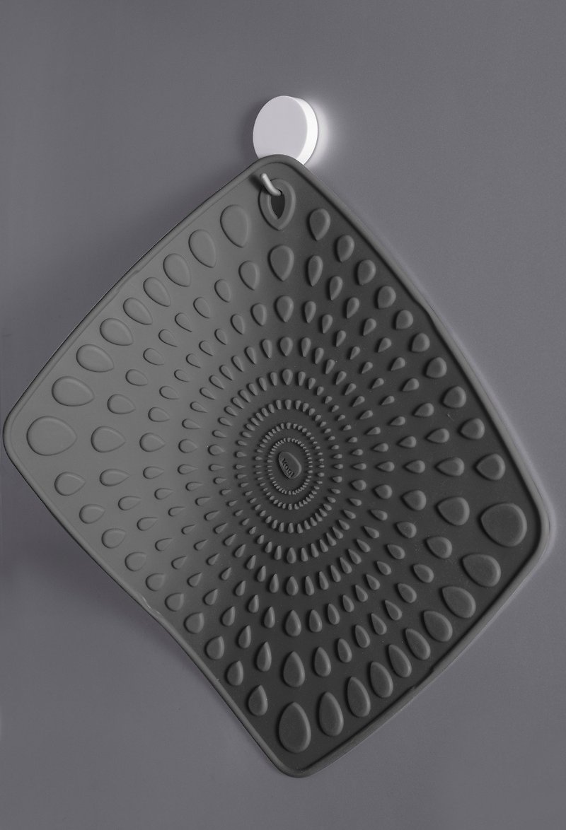 kool Silicone drainer and heat insulation pot holder gray - เครื่องครัว - ซิลิคอน สีเทา