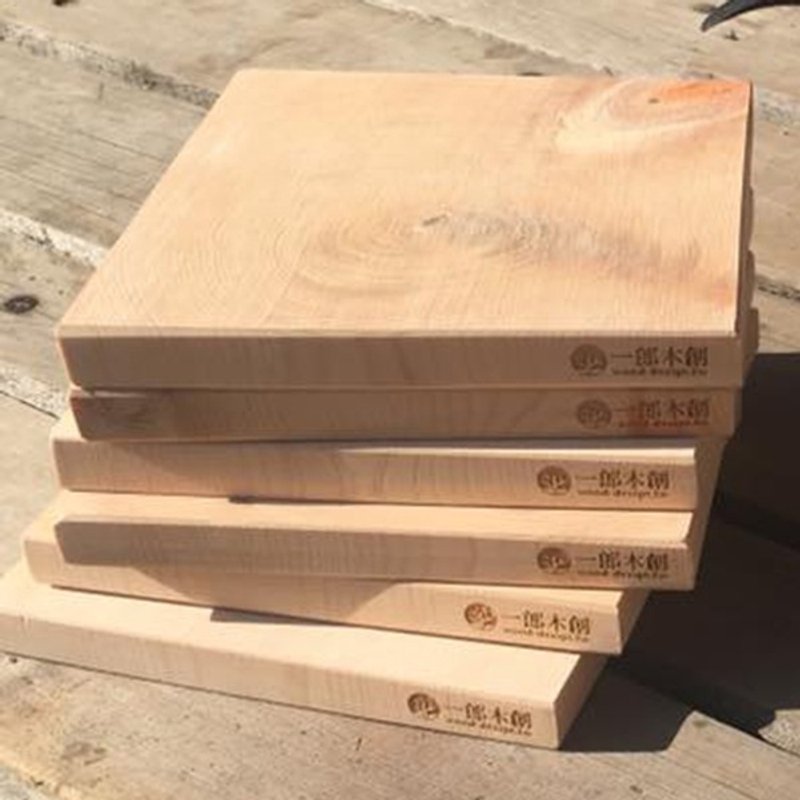 木製のコースター（寛大）、ミニデザートティートレイ、ティーポットトレイを保持している限られた心 - 小皿 - 木製 
