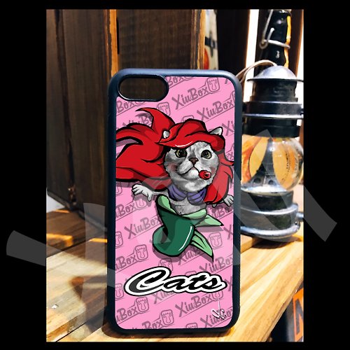 CHIC SHOP 插畫設計館 美人魚 貓 貓咪 手繪 手機殼 iPhone 14 13 12 11 XR 8 7 6