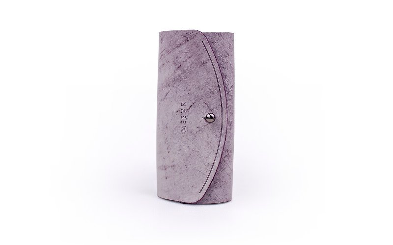 Snow WAX I Key Case I Holder Ring - Keychains - Genuine Leather Purple