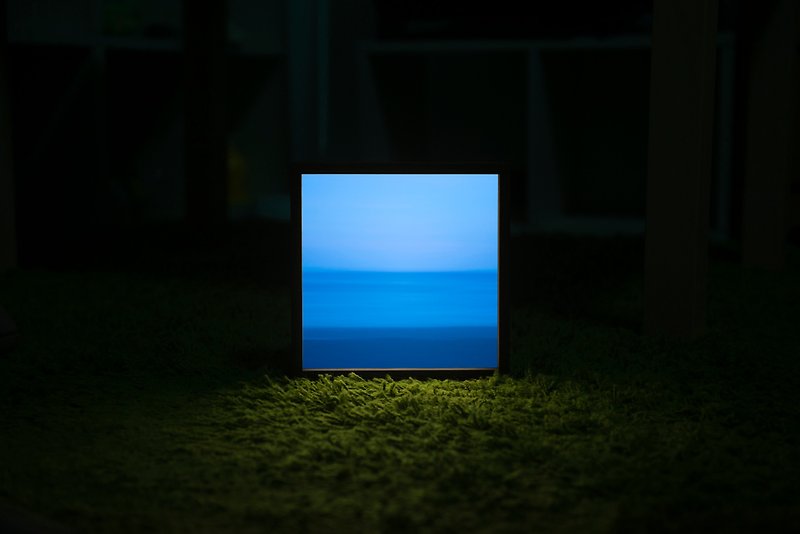 Lighto Phototypeミニライトボックスブルーとブルー（aPo） - フォトフレーム - 木製 ブルー