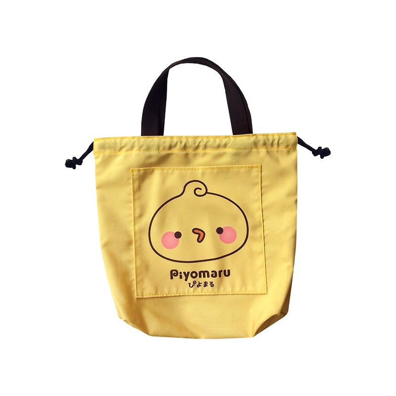 กระเป๋าถือหูรูด Piyomaru - กระเป๋าหูรูด - วัสดุกันนำ้ สีเหลือง
