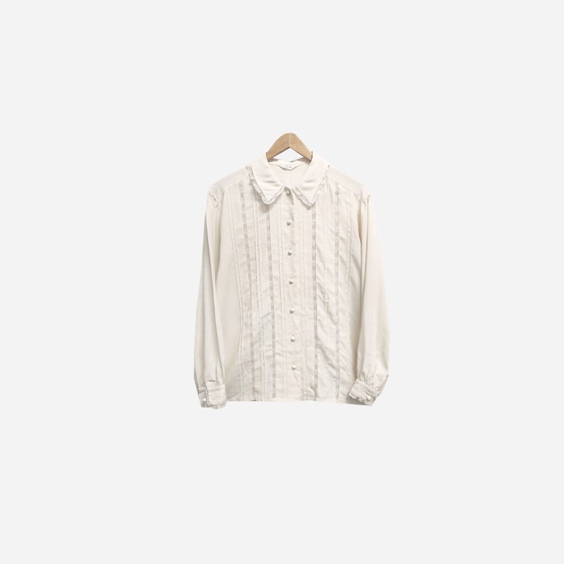ヴィンテージ白いレースのシャツ222割引 - シャツ・ブラウス - ポリエステル ホワイト