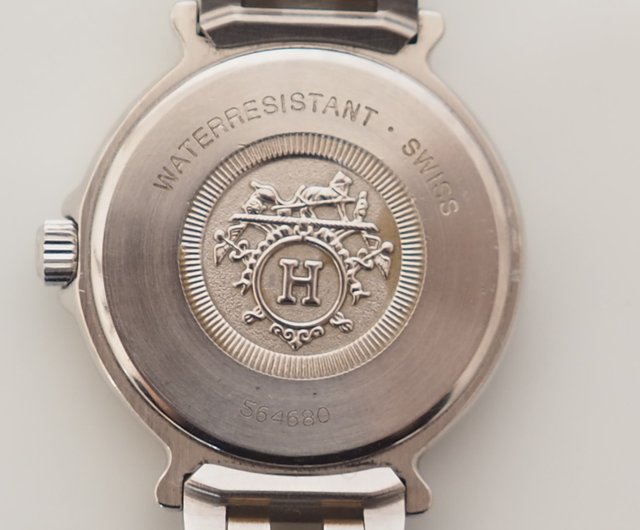 HERMES エルメス キャリック ウォッチ 腕時計 シルバー ゴールド