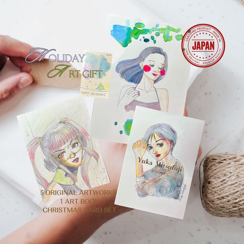 Premium Art Lover's Gift Bundle , Handpainted Manga Art Set from Japan #02 - คอลเลกชันรูปถ่าย - กระดาษ หลากหลายสี