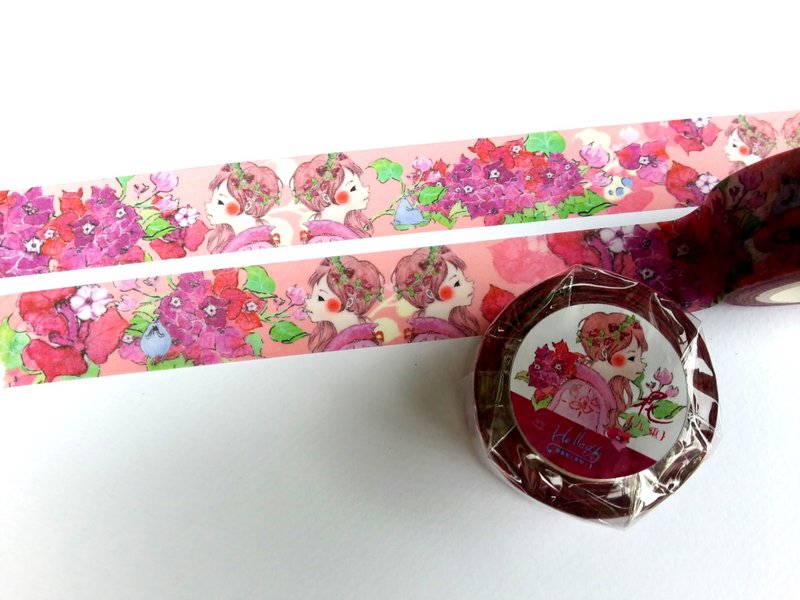 Blooming Series - Summer bougainvillea paper tape - Washi Tape - Paper Purple