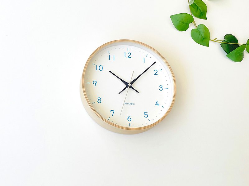 KATOMOKU Plywood clock 22 Mサイズ ライトブルー km-121LB 掛け時計 連続秒針 - 時計 - 木製 ブルー