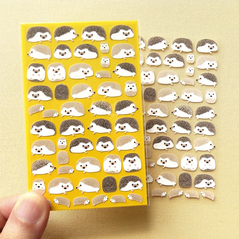 Hedgehog Stickers - สติกเกอร์ - วัสดุกันนำ้ ขาว