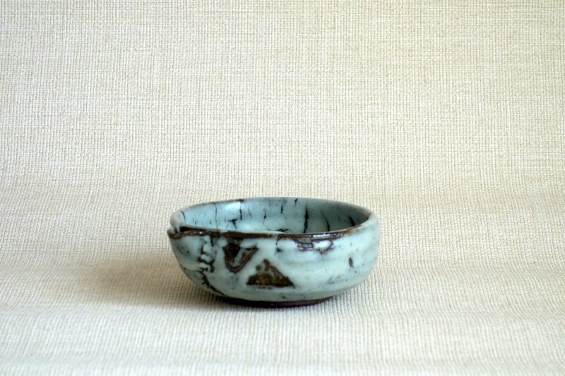 片口 流れ釉b - 碗 - 陶 灰色