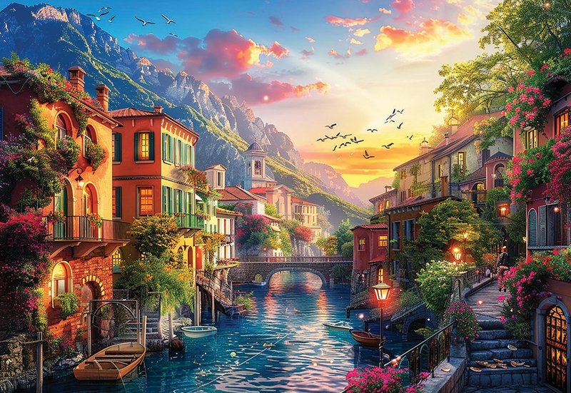 Mediterranean Village Anatolian 2000-Piece Puzzle - เกมปริศนา - กระดาษ 