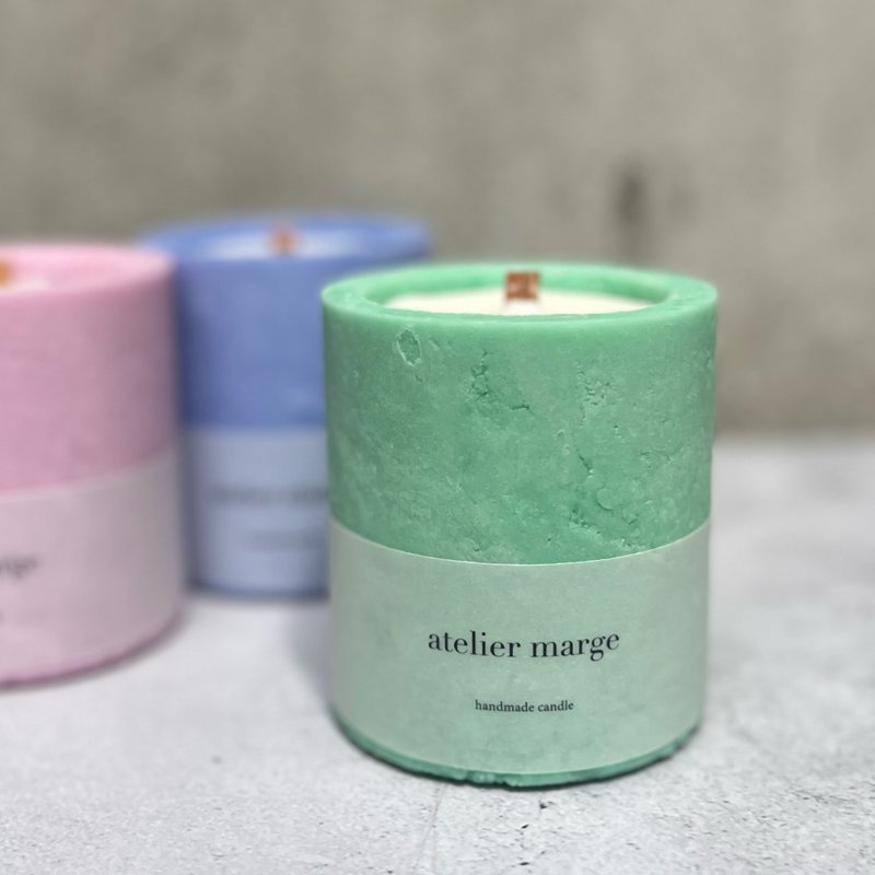 fragrance candle granité femme pistachio - 香氛蠟燭/燭台 - 蠟 綠色